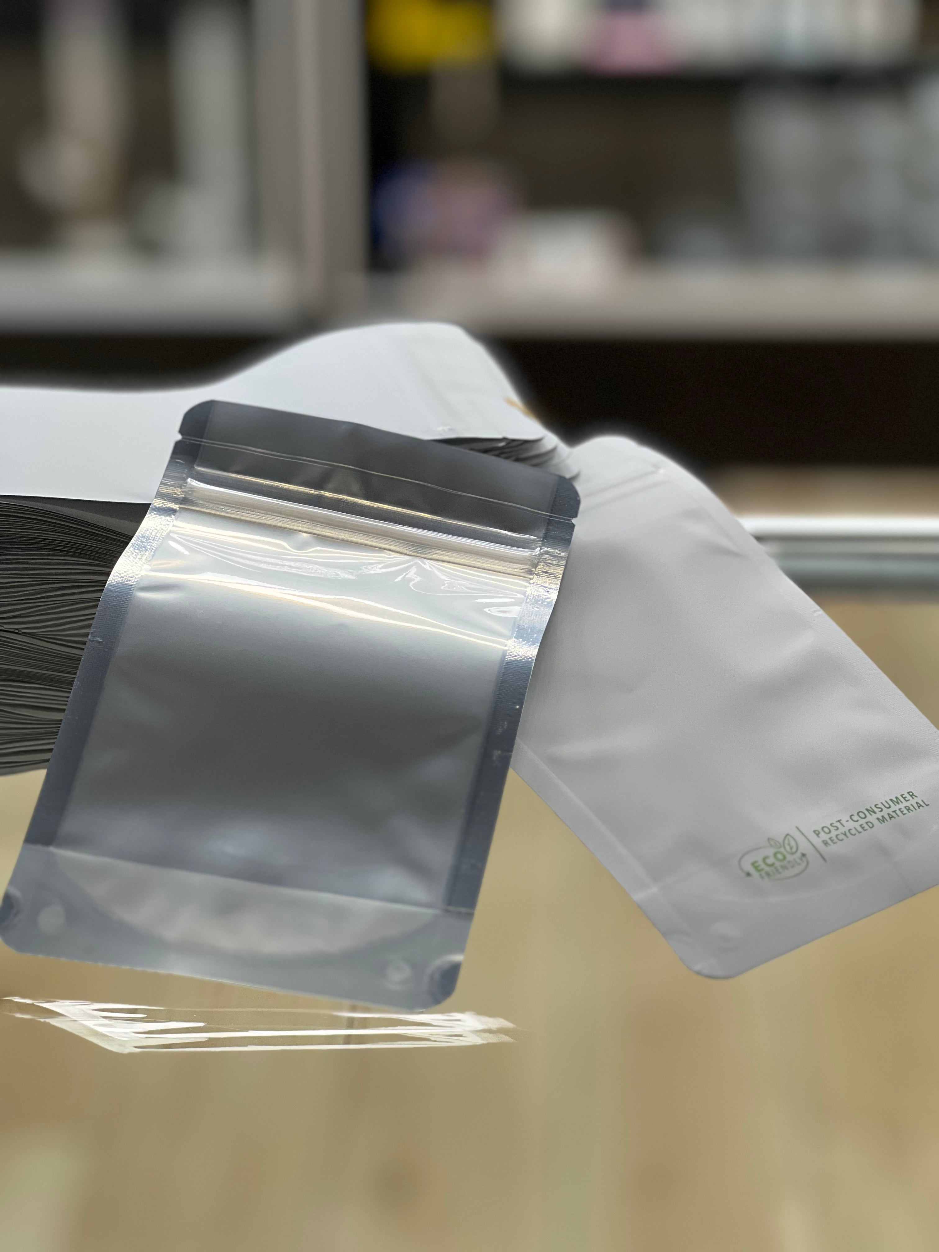1/4oz White Mylar Bags 100pk