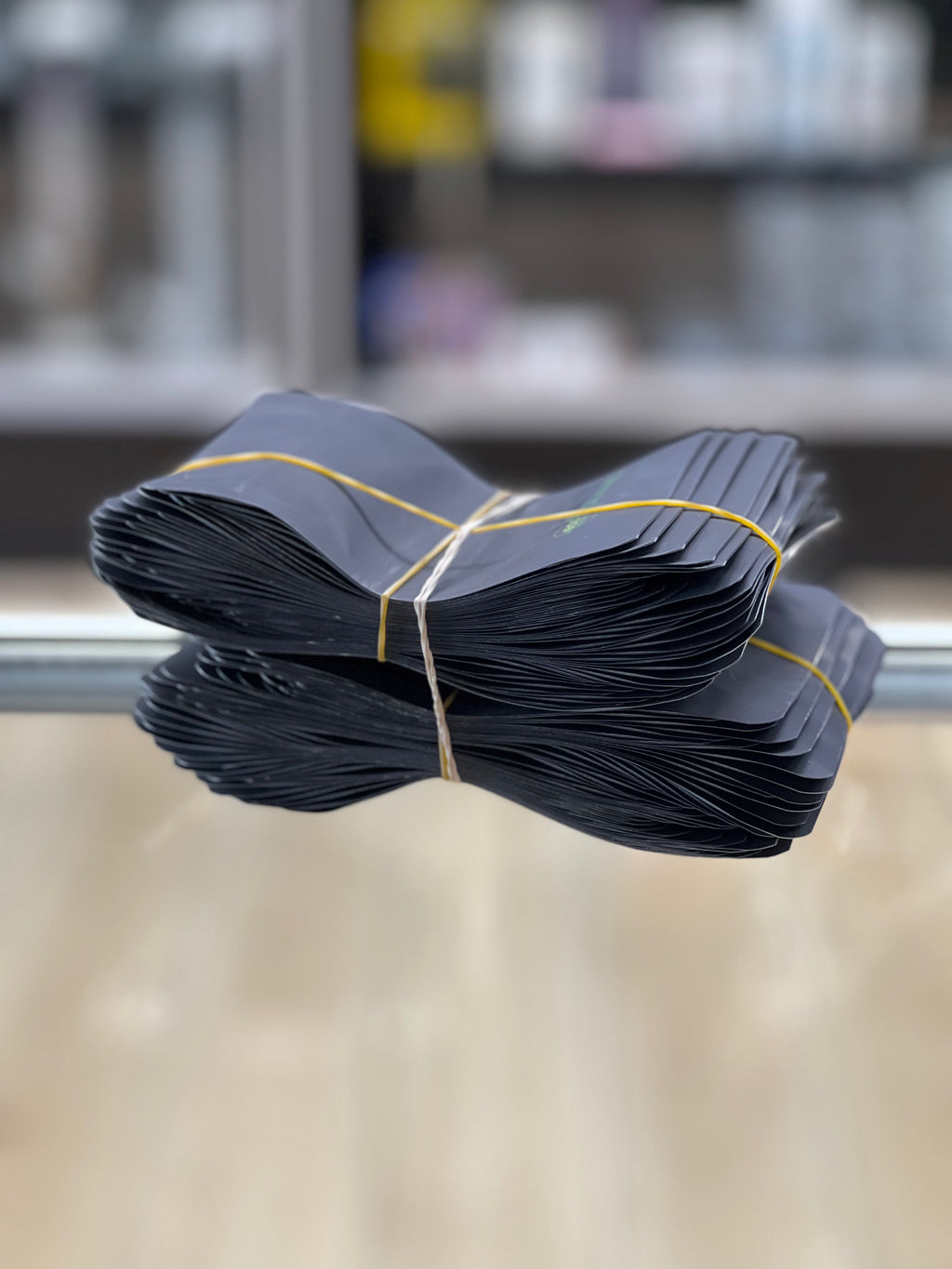 1/8 Black Mylar Bags 100ct