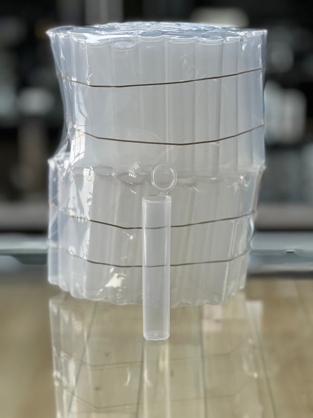 95mm Clear Opaque Pre Roll Tube 100pk