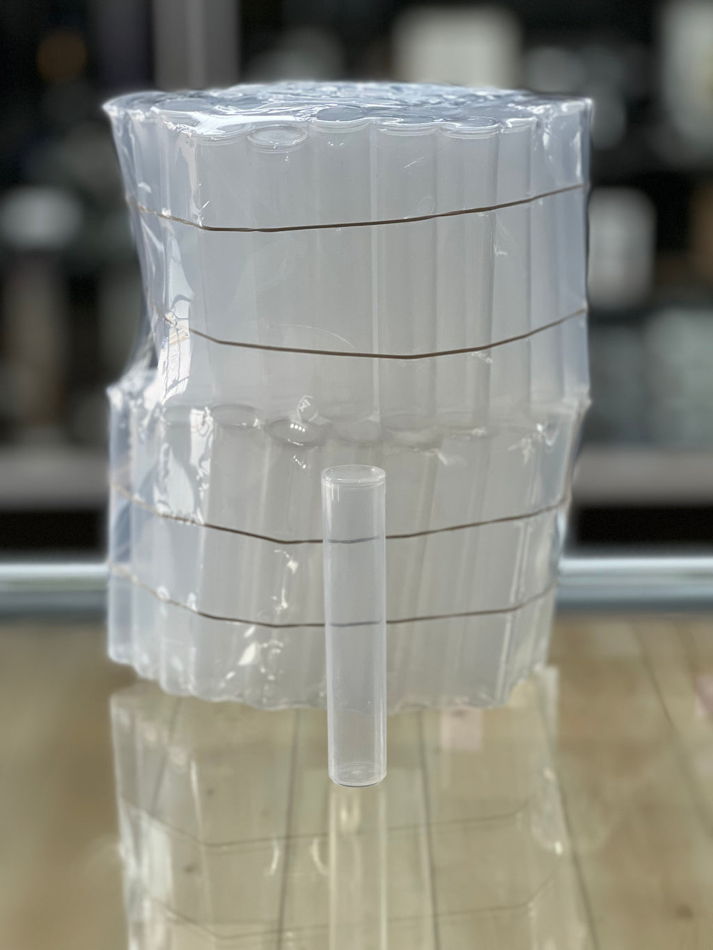 95mm Clear Opaque Pre Roll Tube 100pk