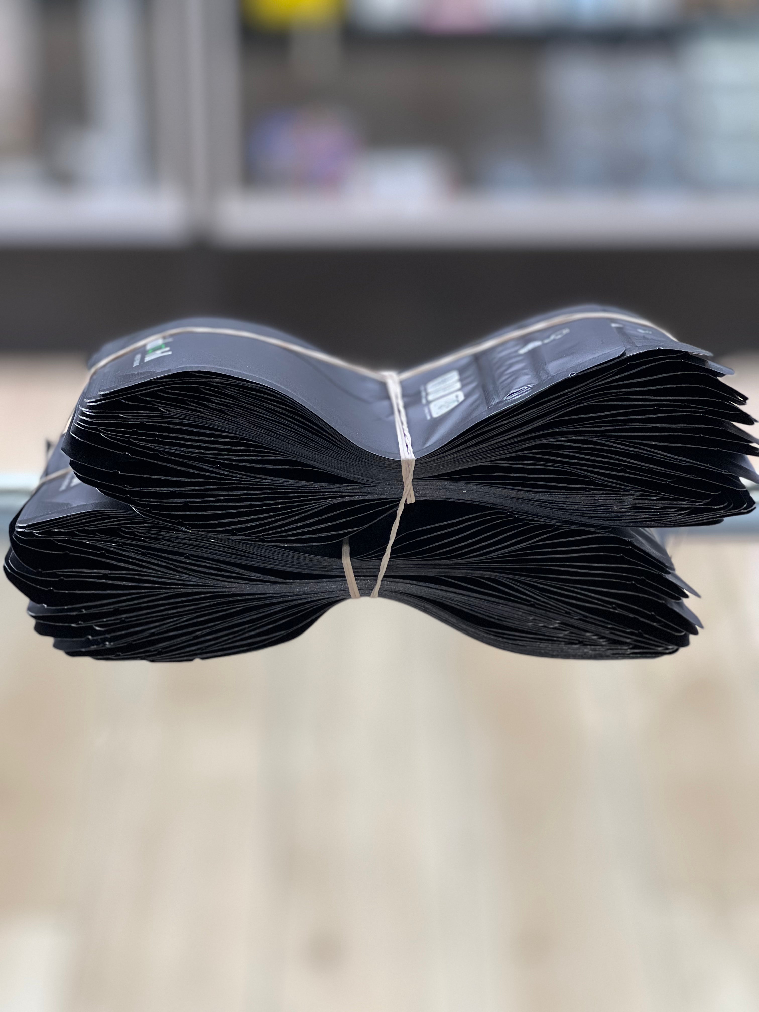 Black Pinch and Pull Mylar Bags 1/4oz 100ct