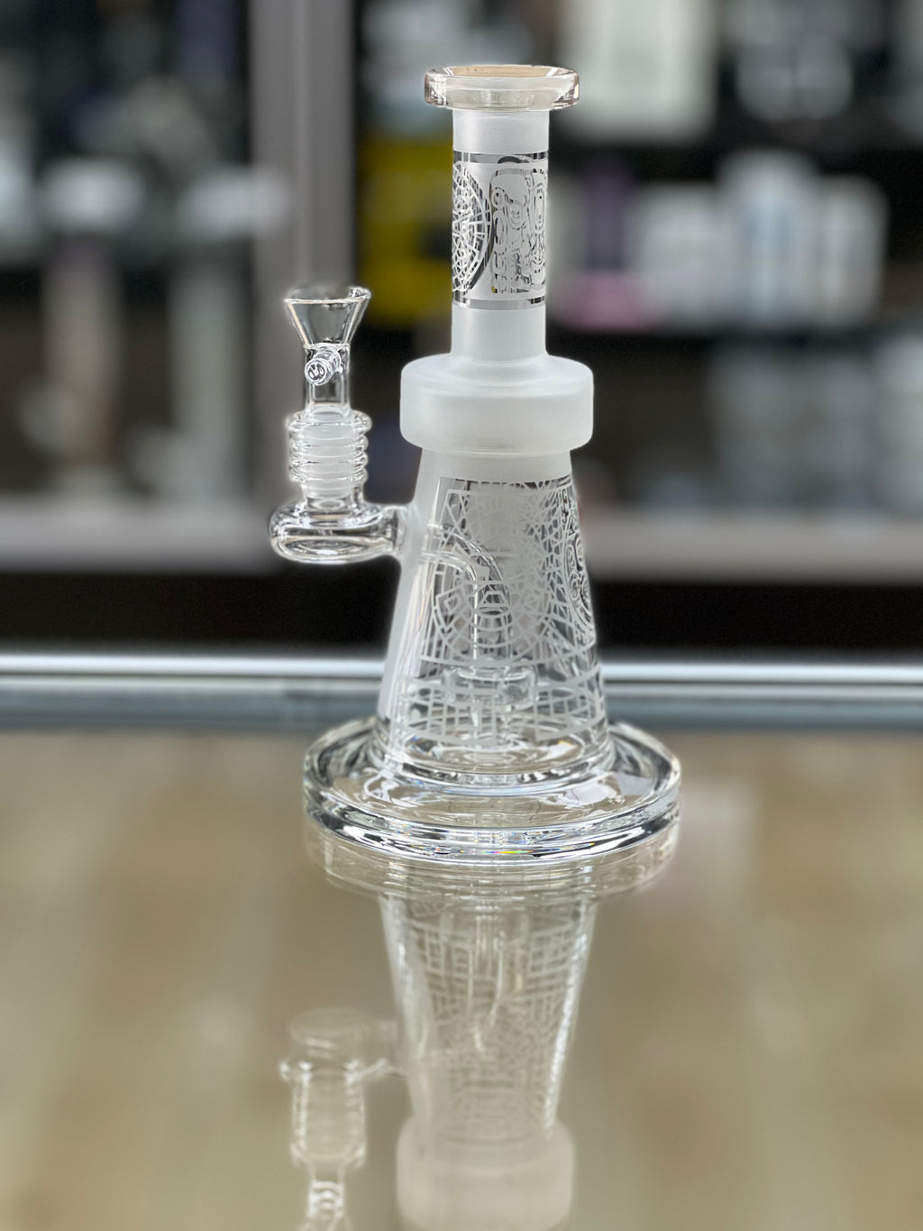 Human Grade Aztec Sandblasted Water Pipe