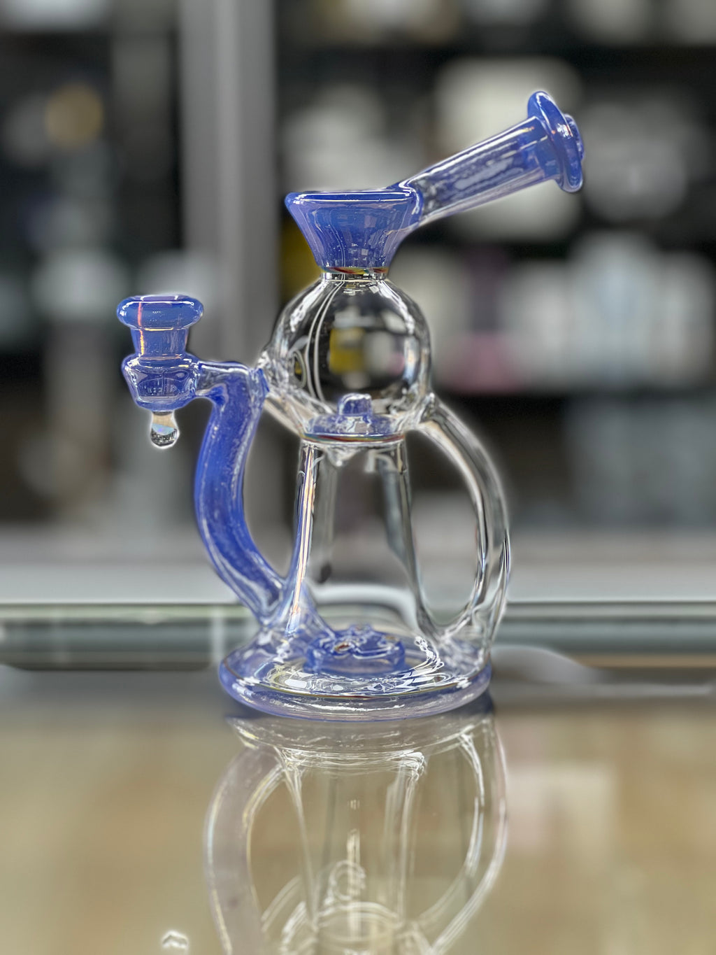 om glass water slide side view at hex smoke shop