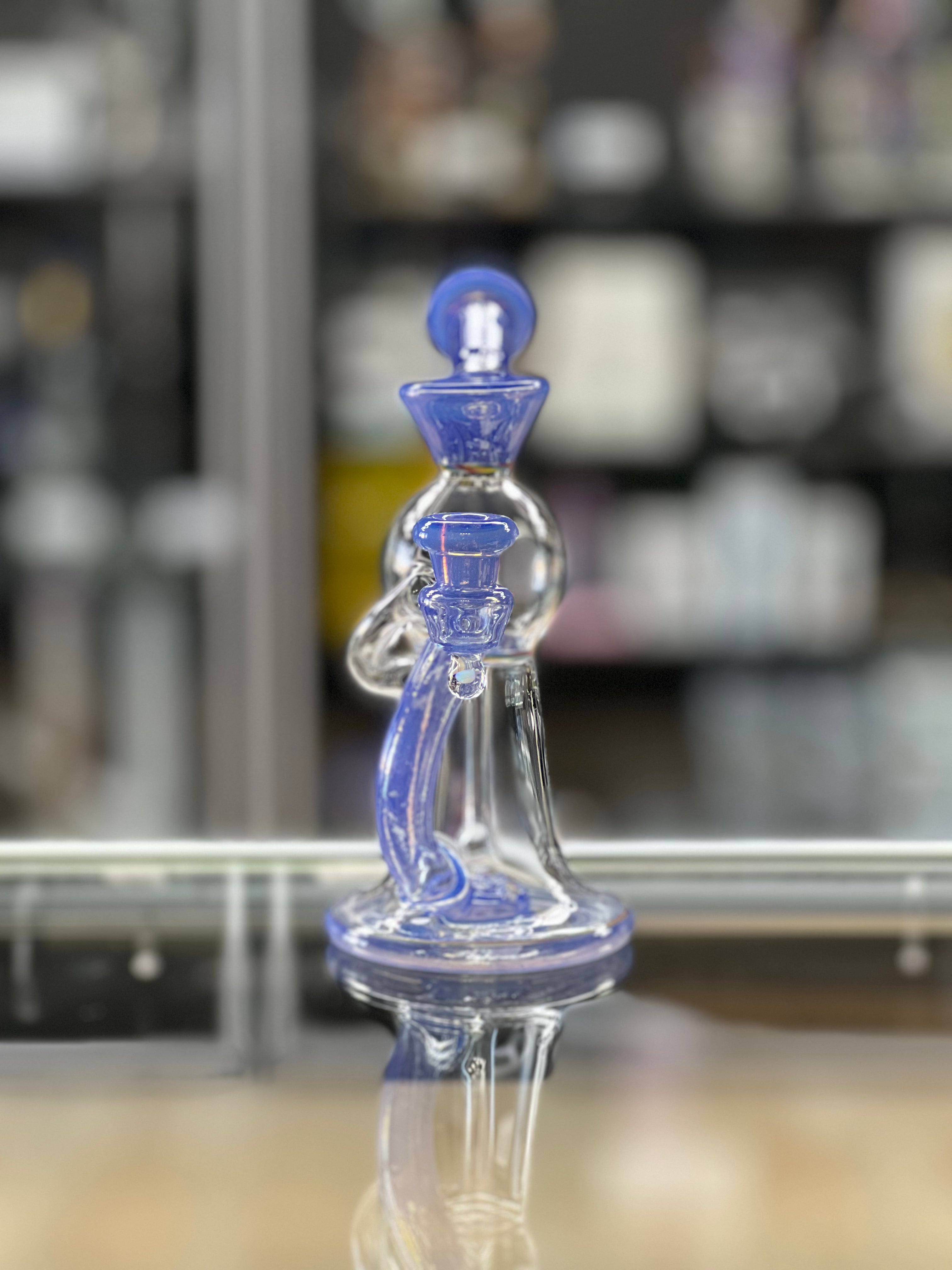 om glass water slide front view at hex smoke shop
