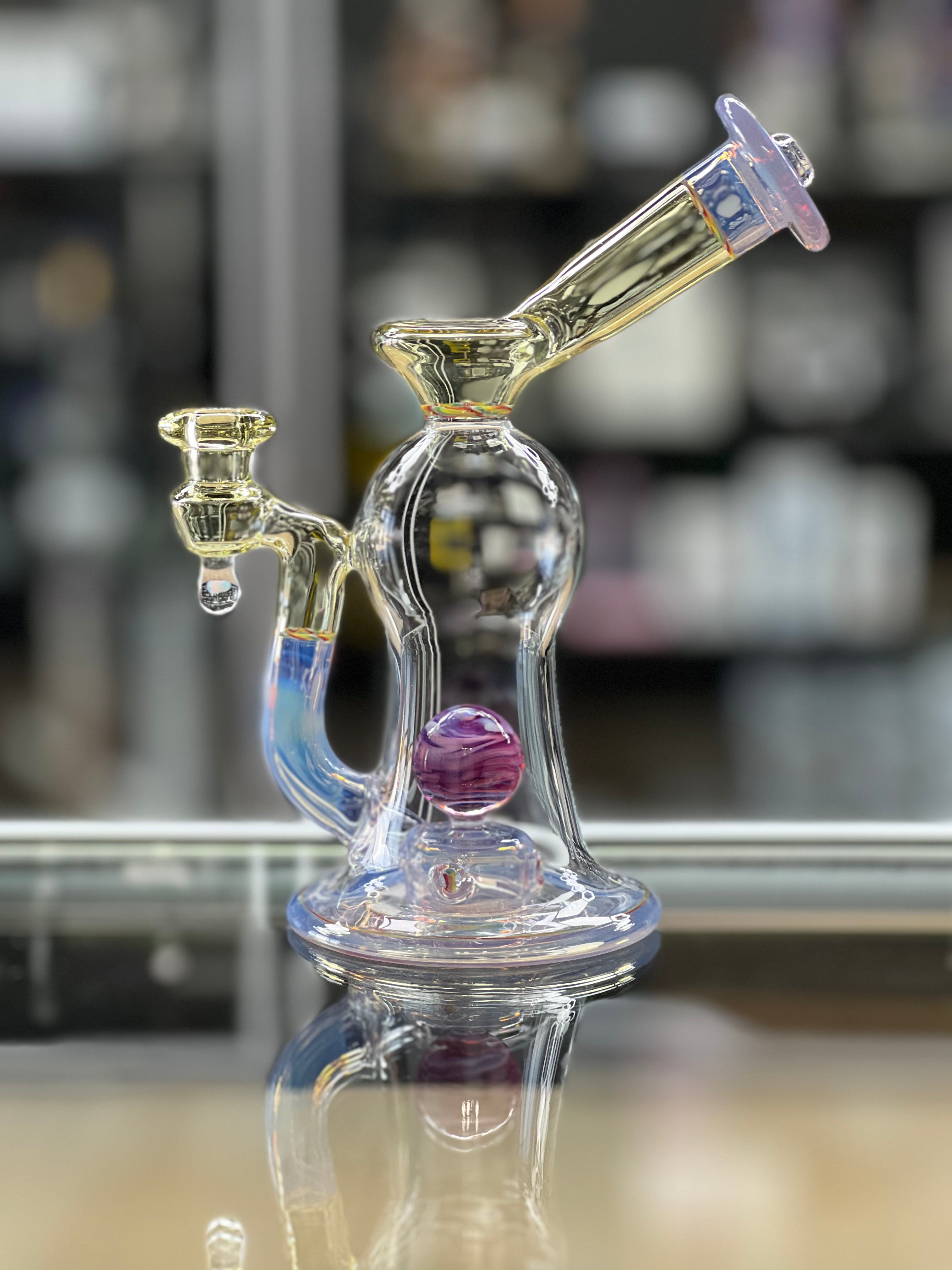 om glass terp cannon side view at hex smoke shop