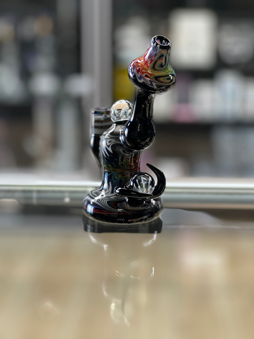 lurch glass rainbow rig rear view at hex smoke shop