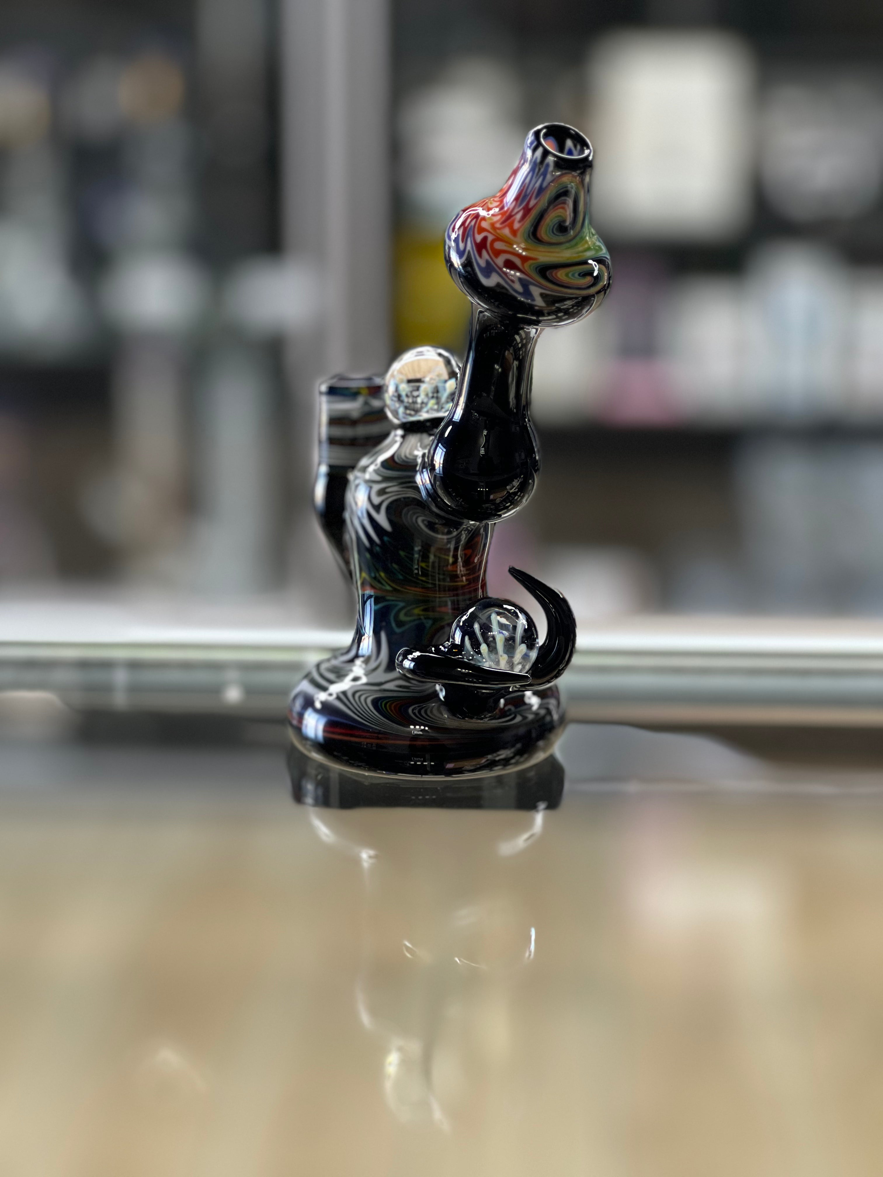 lurch glass rainbow rig rear view at hex smoke shop