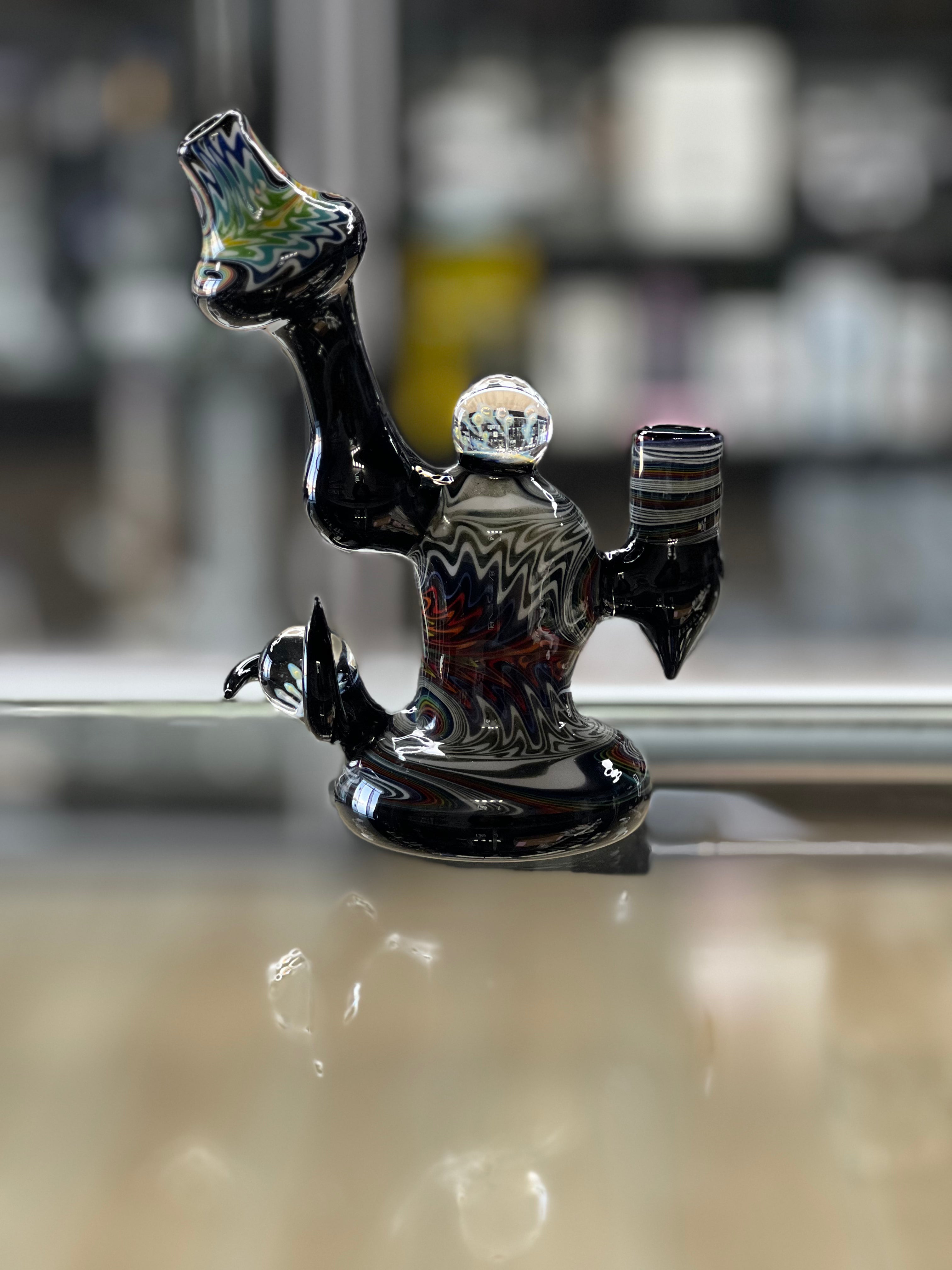 lurch glass rainbow rig side view at hex smoke shop