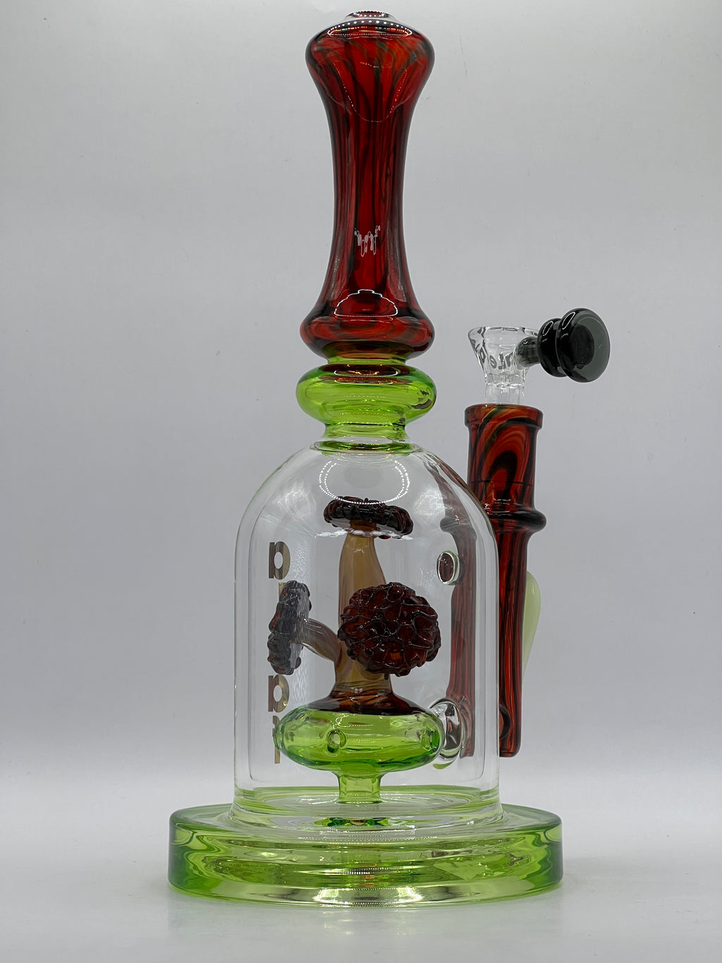 Three-quarter angle highlighting the wood-grain textured mouthpiece
