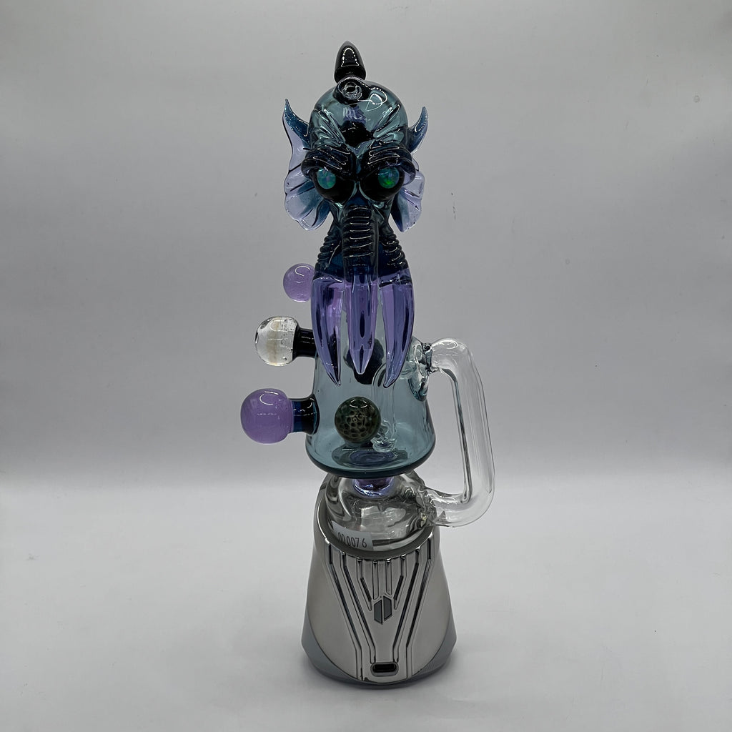 Merc Glass Cthulhu Puffco attachment mounted on Puffco Peak Pro