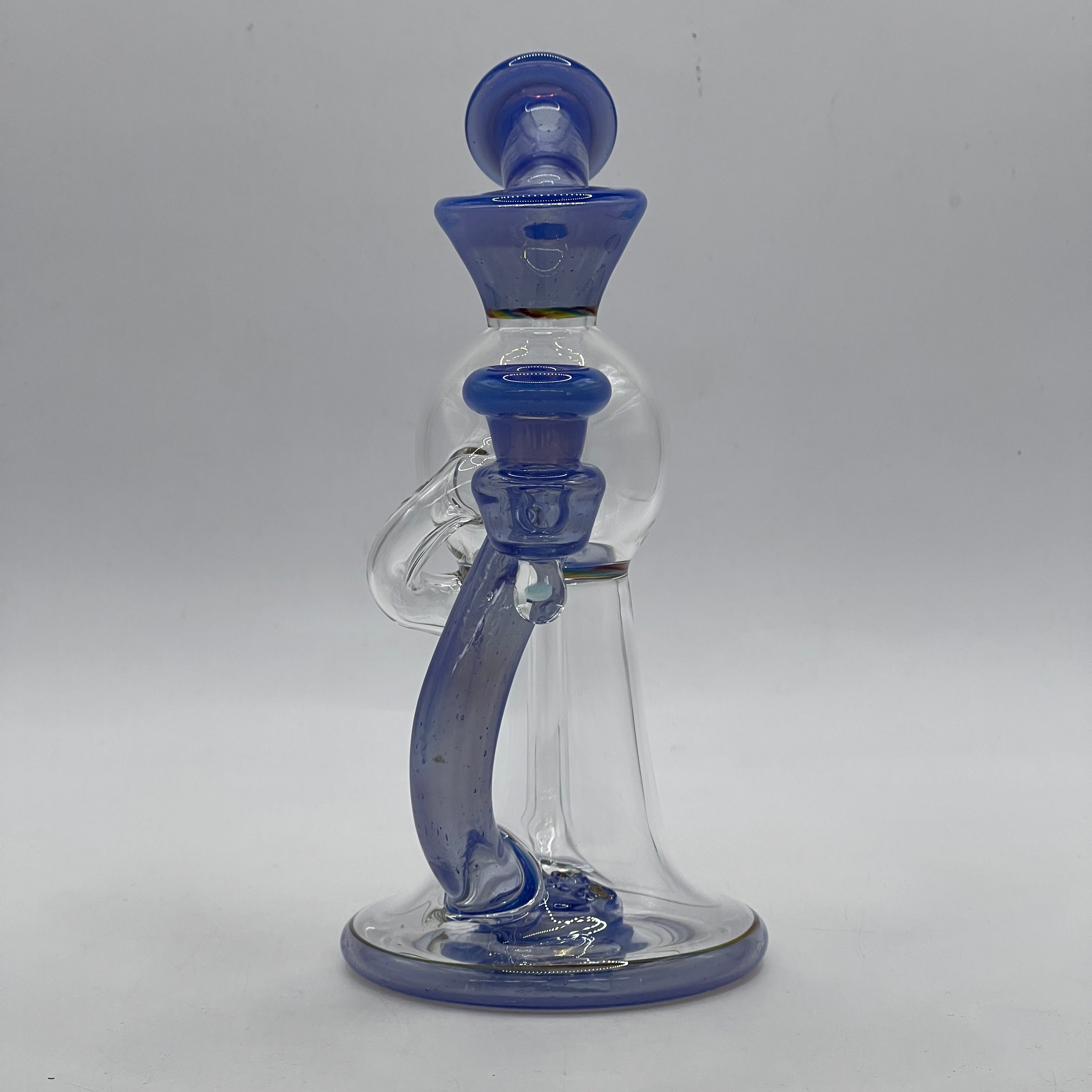 OM Glass Waterslide Recycler dab rig front facing