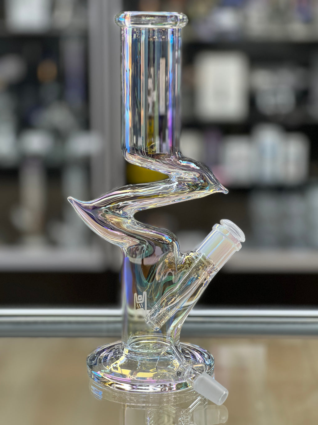 Human Grade 10.5" Iridescent Zing Water Pipe