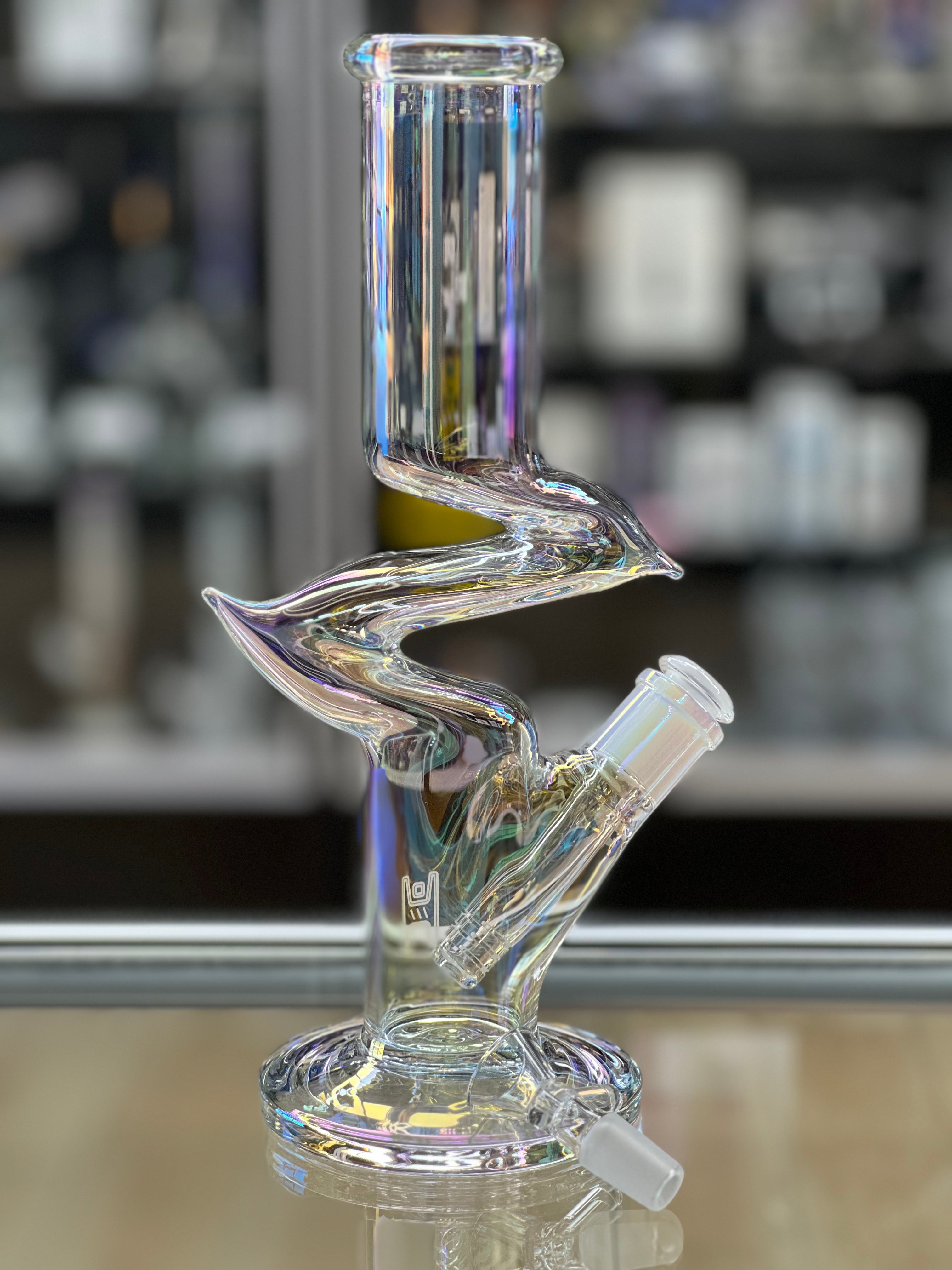 Human Grade 10.5" Iridescent Zing Water Pipe