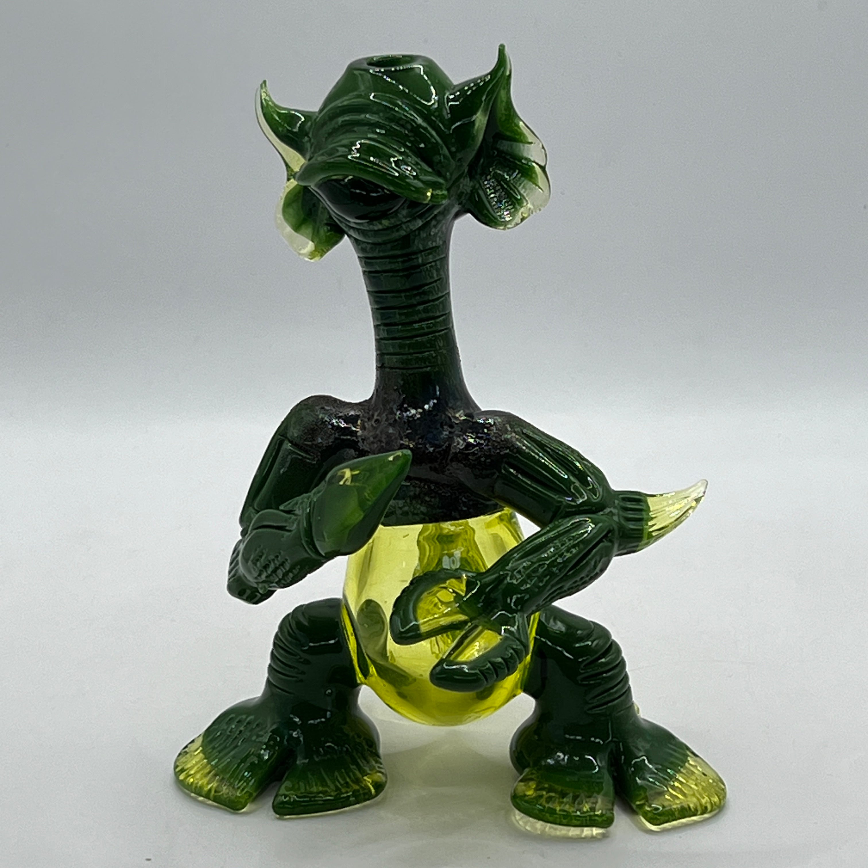 Merc Glass Alien Creature dab rig front view