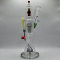 OTG Glass Iron Man collector water pipe with dual percolators and magnetic tool
