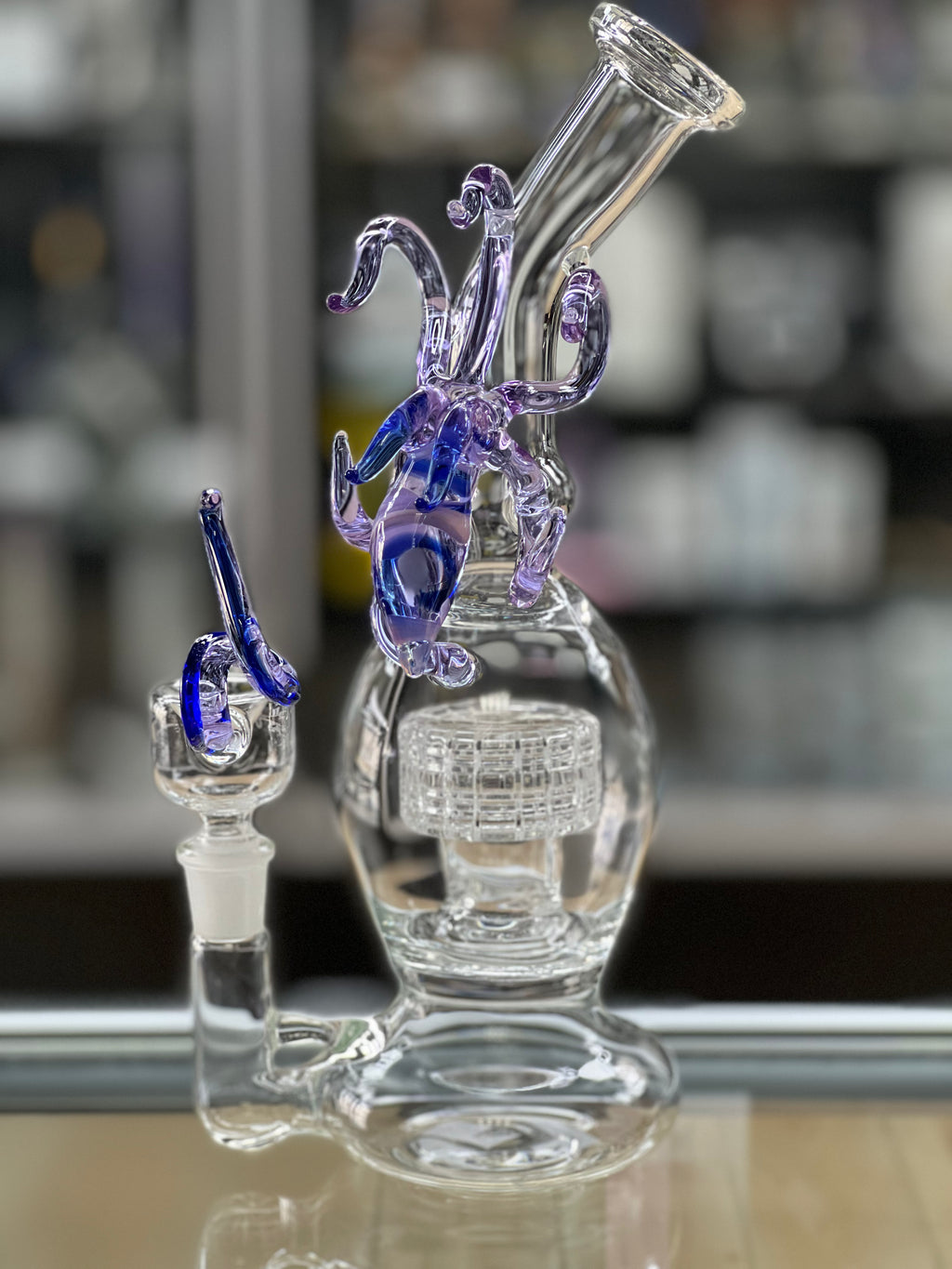 otg glass squid water pipe at hex smoke shop