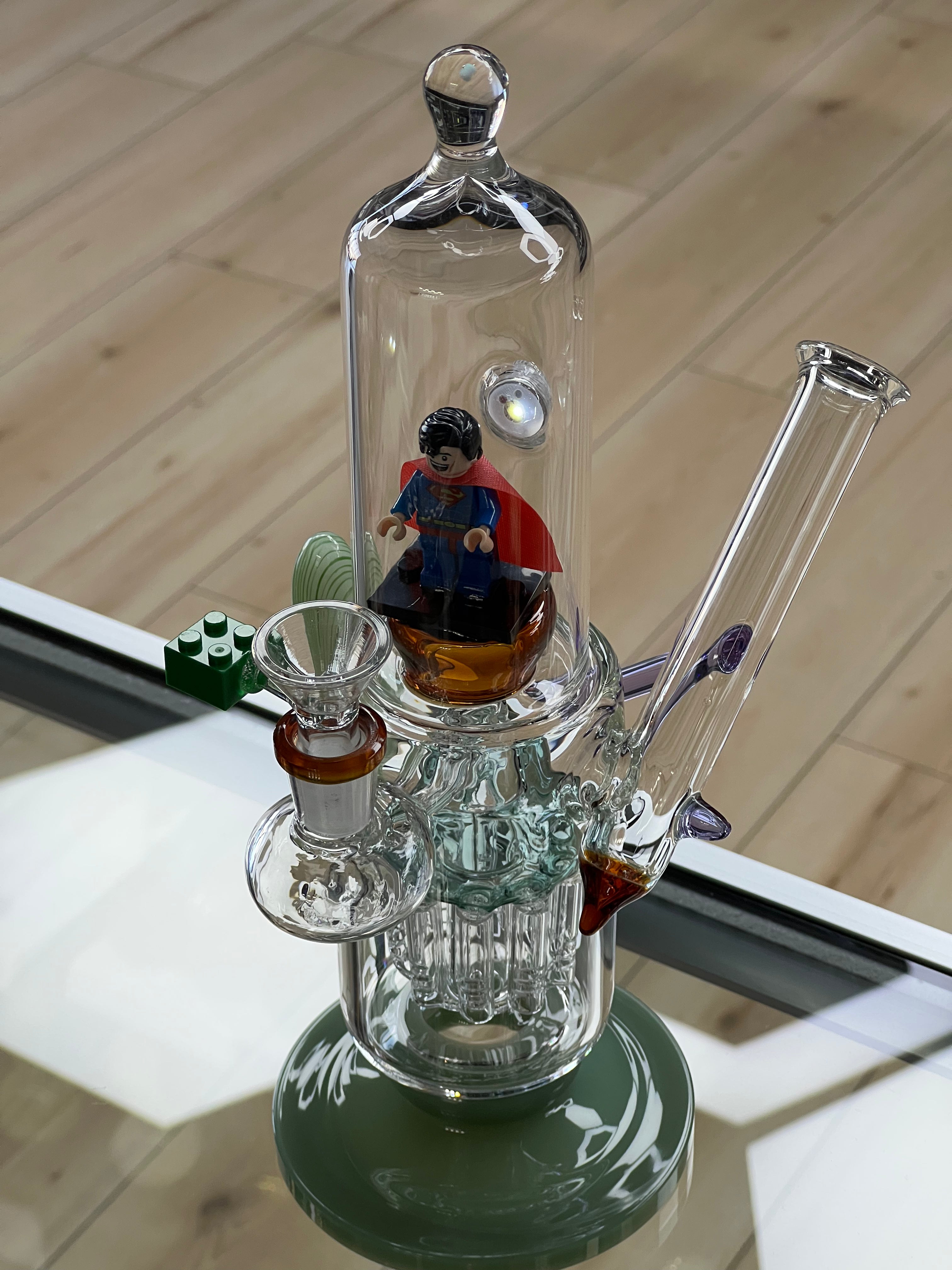 otg glass superman water pipe at hex smoke shop
