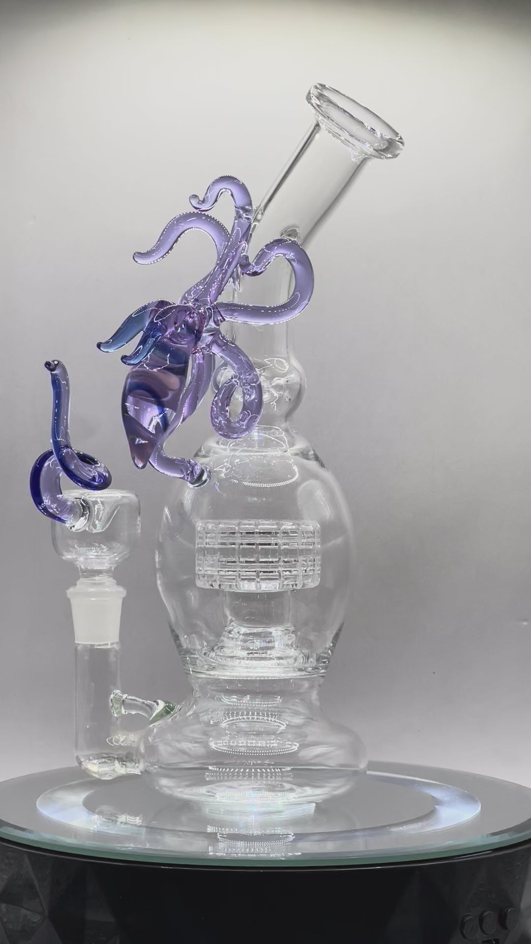 360 view of the otg glass giant squid water pipe