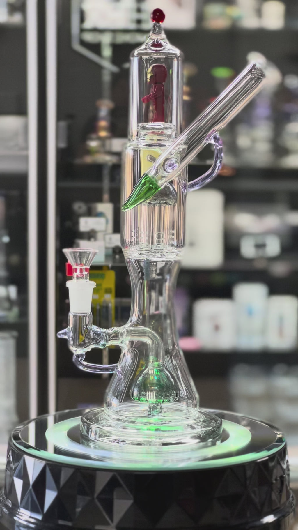 360 view of the otg glass iron man water pipe at hex smoke shop
