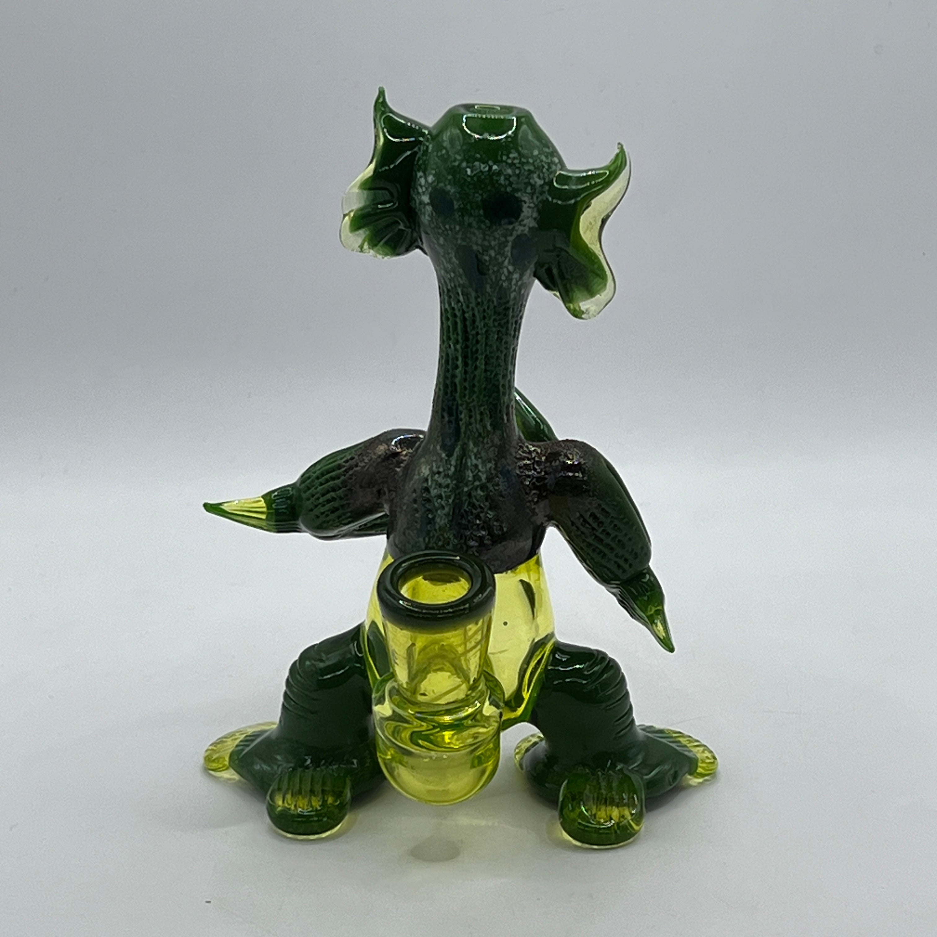 Rear view of Merc Glass Alien Creature sculpture