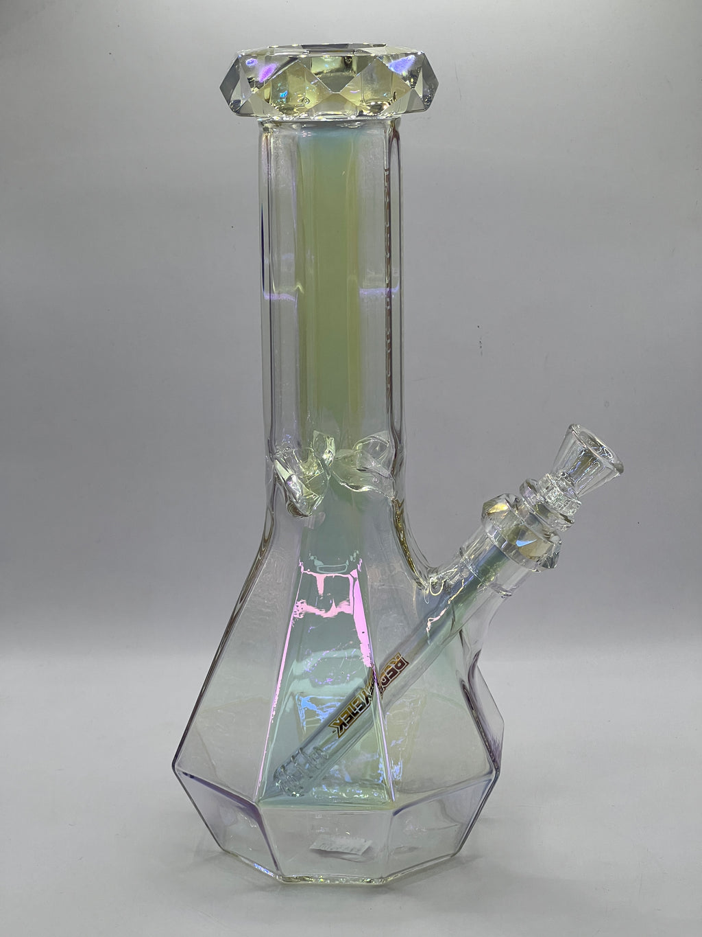Red Eye Tek Orion Water Pipe Metallic Rainbow angled view
