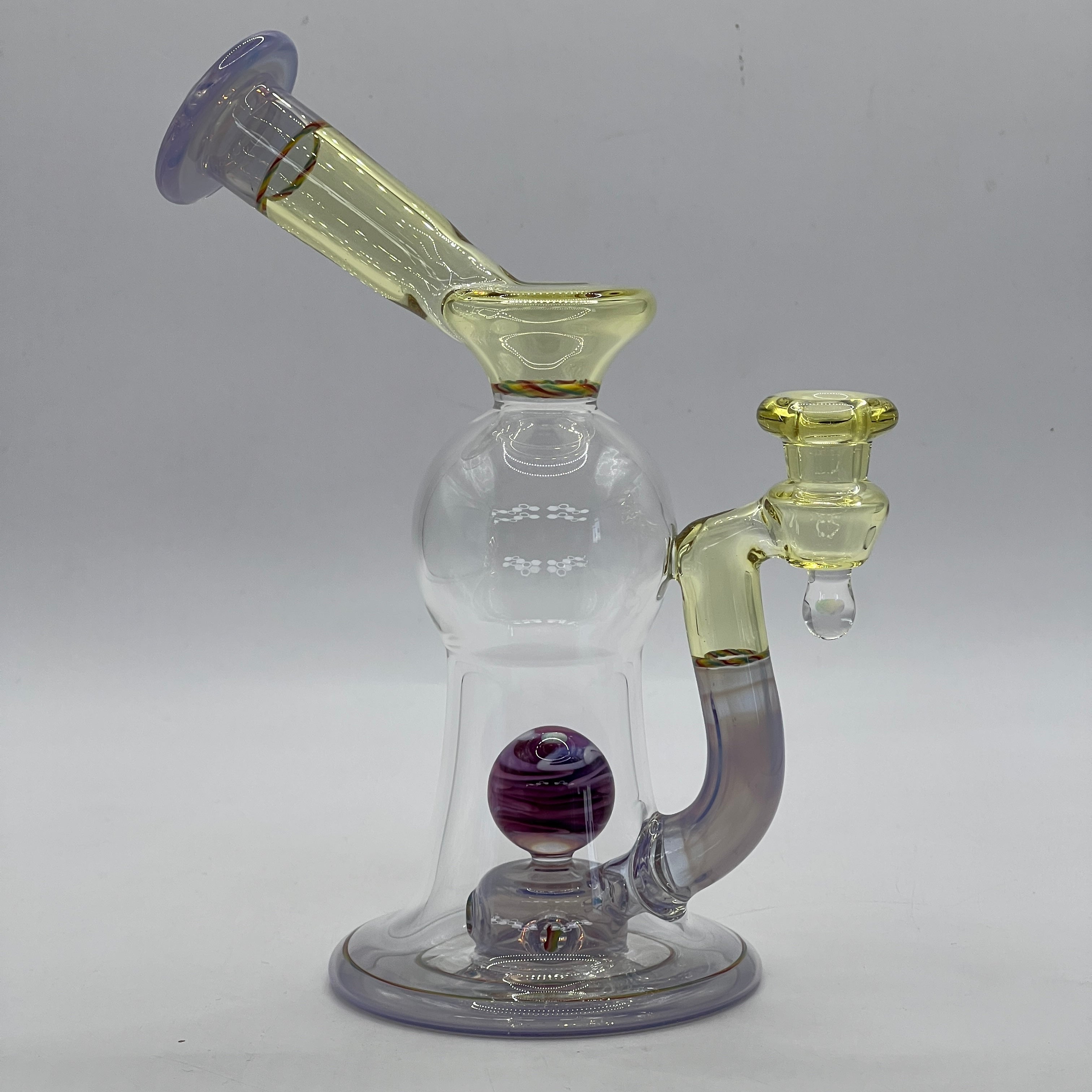 Side profile of OM Glass Terp Cannon V2 dab rig